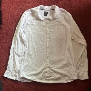 Hurley white button up shirt, photo does it no justice but the whiteness is pure